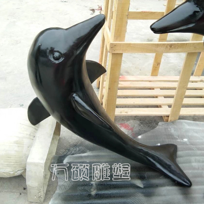 定制玻璃钢仿真海豚动物雕塑 海洋世界水族馆水上乐园主题造型示例图2