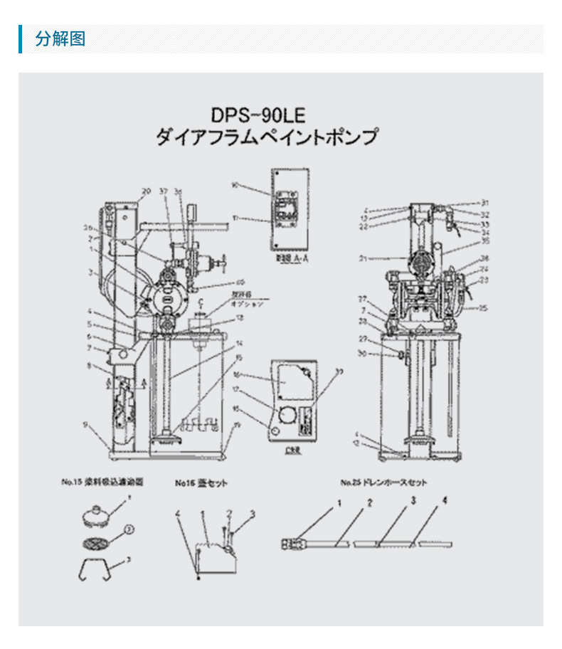 日本岩田升降双隔膜泵DPS-90LE 涂料气动输送搅拌泵 气动双隔膜泵示例图5