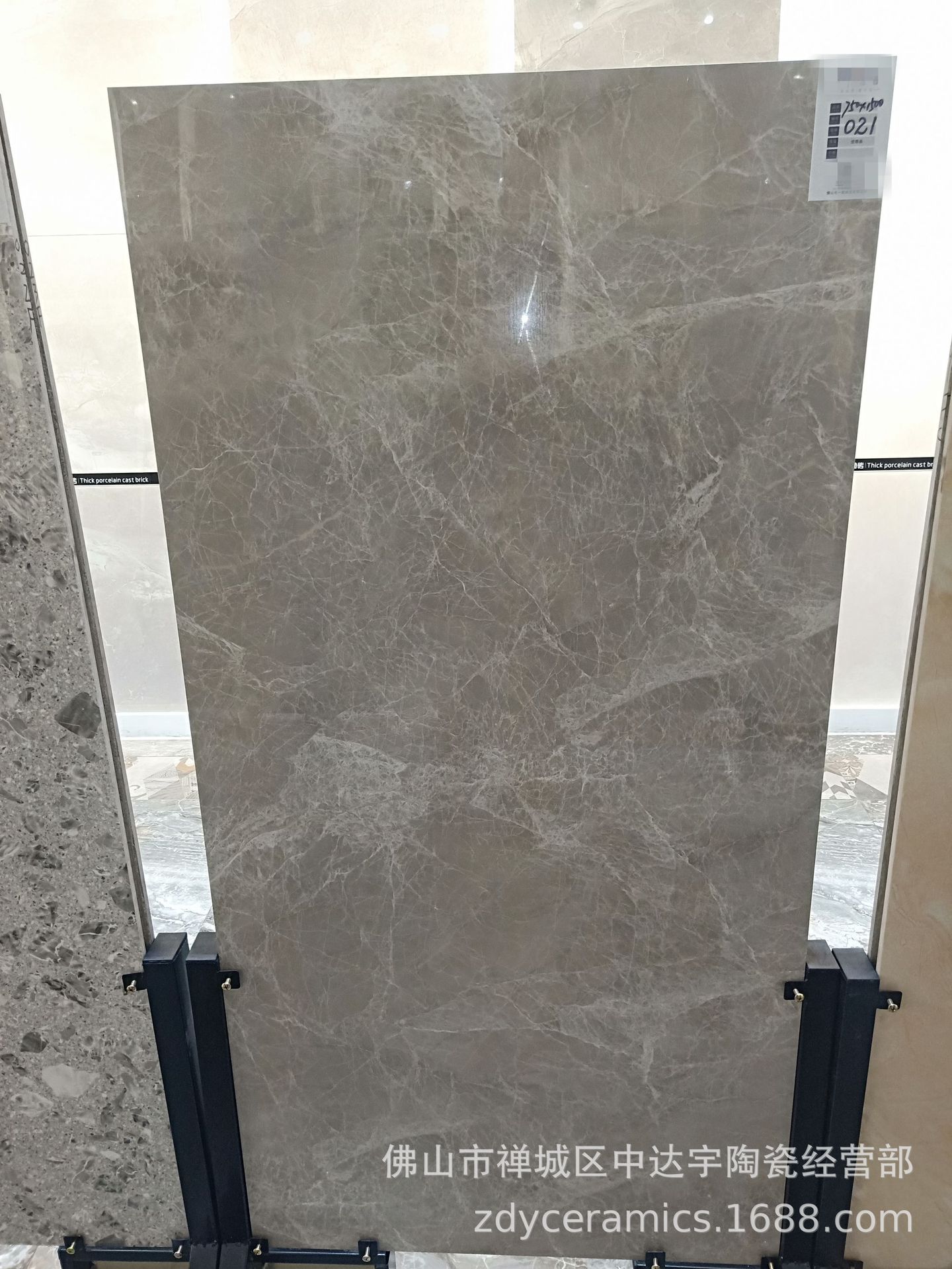 佛山灰色系列 75X150cm 通体大理石瓷砖墙面客厅卫生间酒店地面砖示例图3