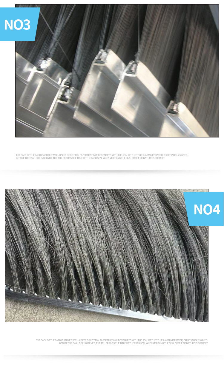 专业生产铝合金毛刷条 尼龙条毛刷 H型铝合金防水挡风防尘门条刷示例图7