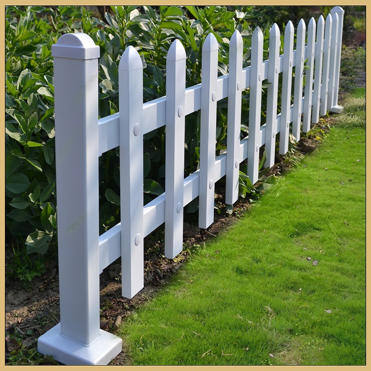 草坪绿化带塑钢围栏厂家现货PVC草坪栅栏 草坪绿化隔离防护栏杆