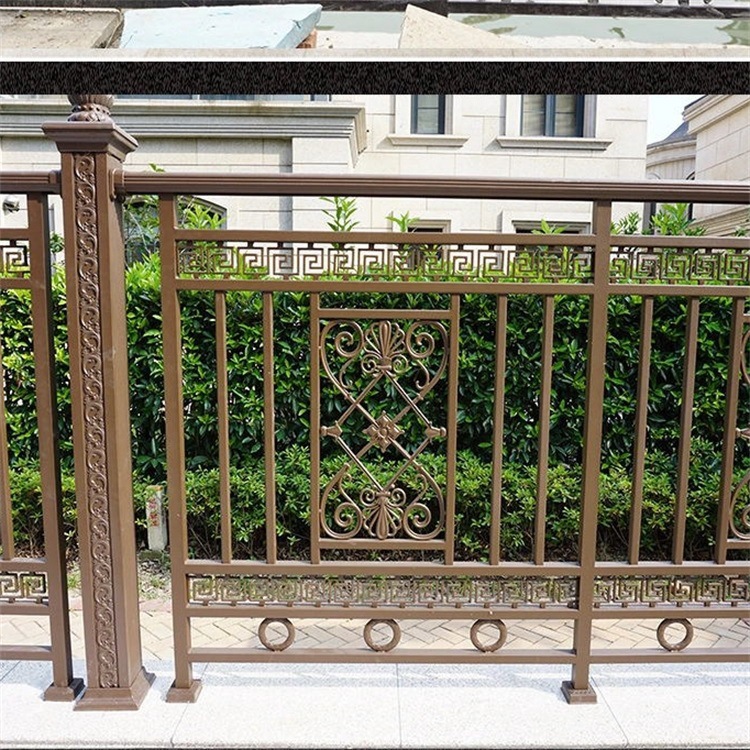 铝艺护栏庭院铝合金围墙围栏小区别墅学校铝艺防护栏杆直销可定制