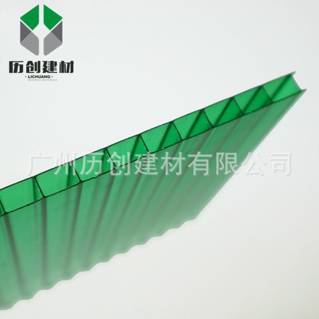 福建龙岩  绿色10mmpc双层阳光板 耐高温适用于雨棚车棚 厂家热销