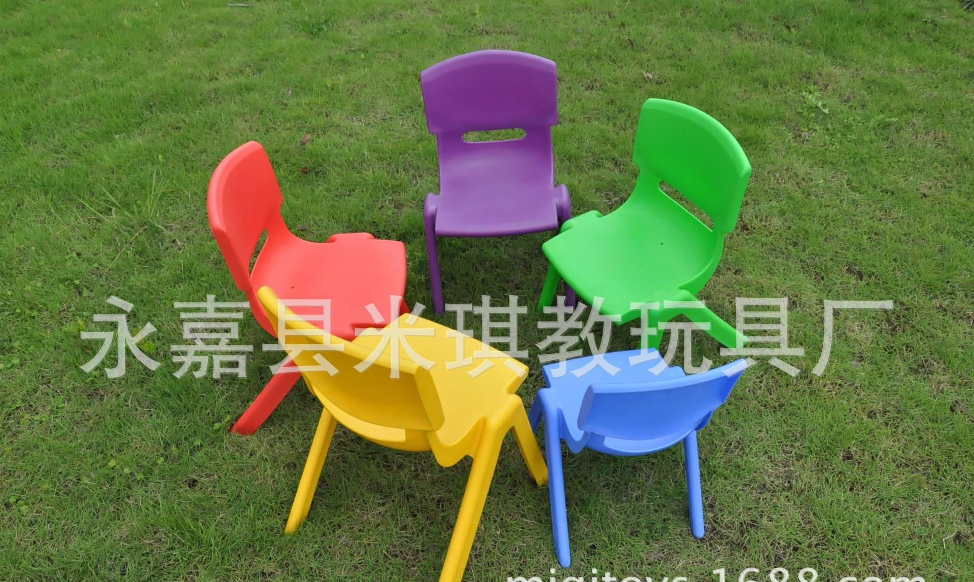 厂家直销园豪华塑料椅子 靠背椅 进口PE料 学生椅 成人椅批发示例图3