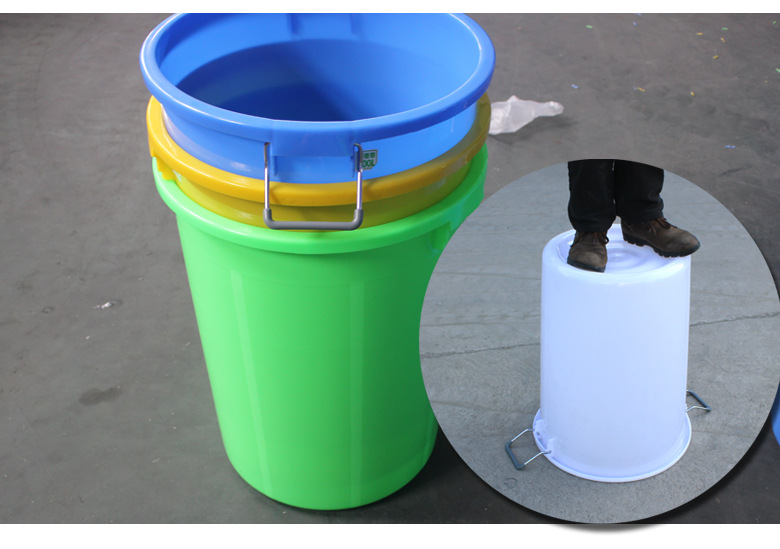 锦尚来厂家家用塑料水桶 50L摔不坏周转塑胶桶 提手塑料圆桶超厚示例图21