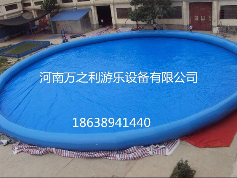 定做各种规格pvc充气游泳池厂家销售大型游泳池充气 运动户外乐园示例图13