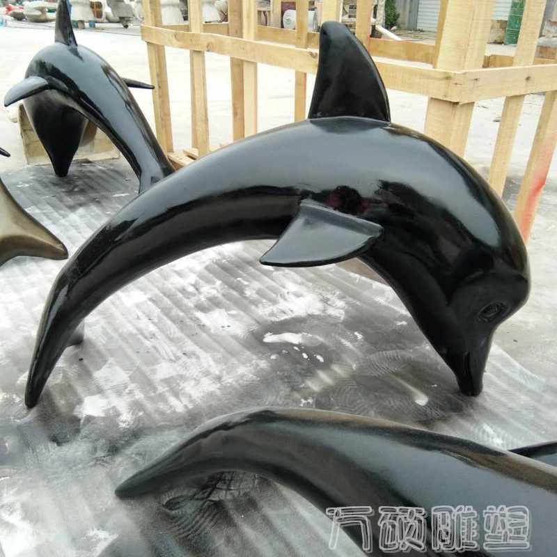定制玻璃钢仿真海豚动物雕塑 海洋世界水族馆水上乐园主题造型示例图4
