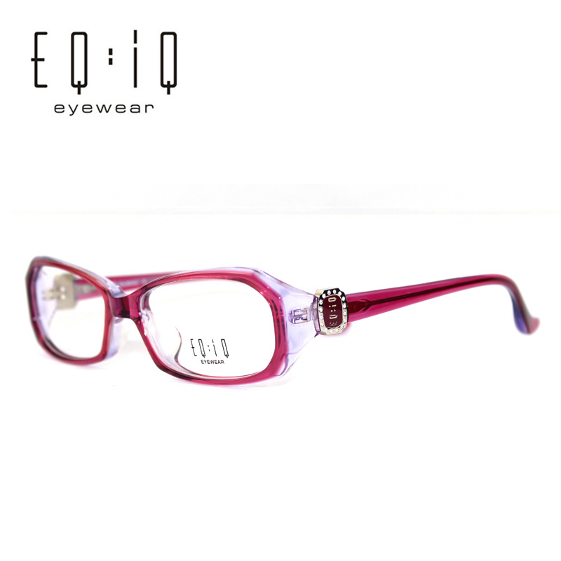 厂家批发EQIQ品牌近视眼镜框 一件代发女士全框架板材眼镜架7003