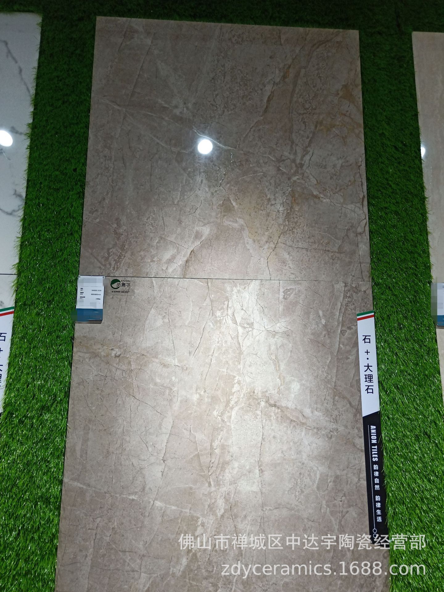 佛山Z客厅地板砖负离子工程大理石瓷砖800X800MM地面砖浴室墙面砖示例图2