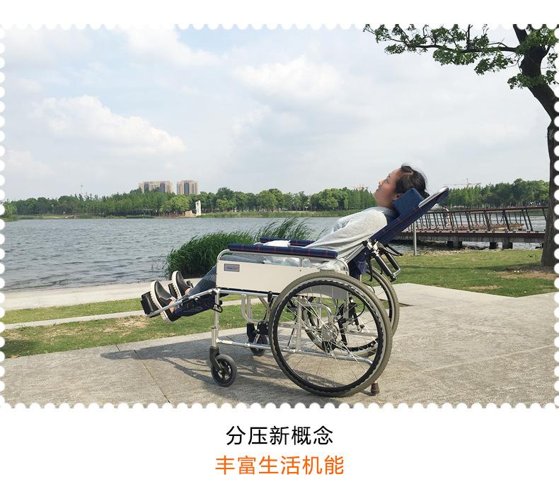 批发MiKi三贵轮椅MSL-T22 轻便折叠 免充气老人残疾人代步车包邮示例图22