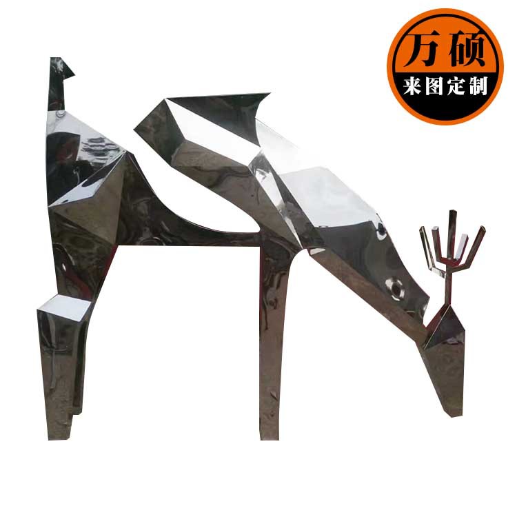 304不锈钢动物雕塑定做 广场美陈金属拉丝雕塑摆件 不锈钢马雕塑示例图8