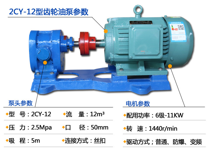 大量现货供应 2CY-12大流量型高压齿轮油泵 电动齿轮增压泵 批发示例图4