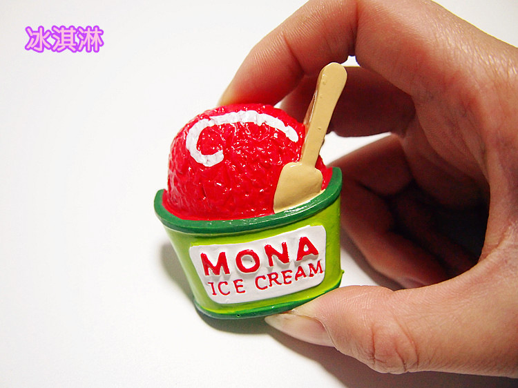 树脂冰箱贴定制3D立体仿真雪糕食品冰淇淋树脂磁性冰箱贴定制logo示例图6