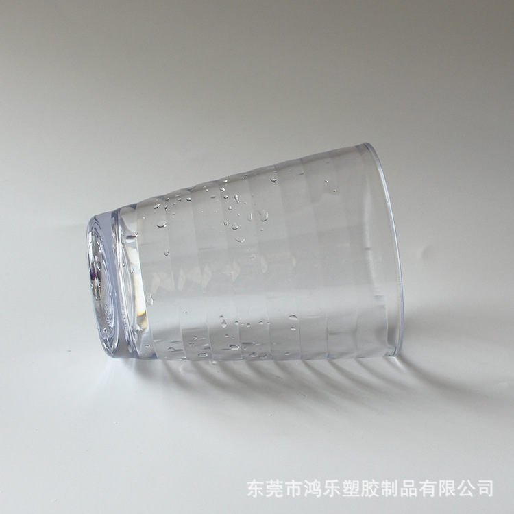 厂家直销12oz塑料杯AS透明螺纹塑胶杯亚克力果汁饮料杯创意广告杯示例图13