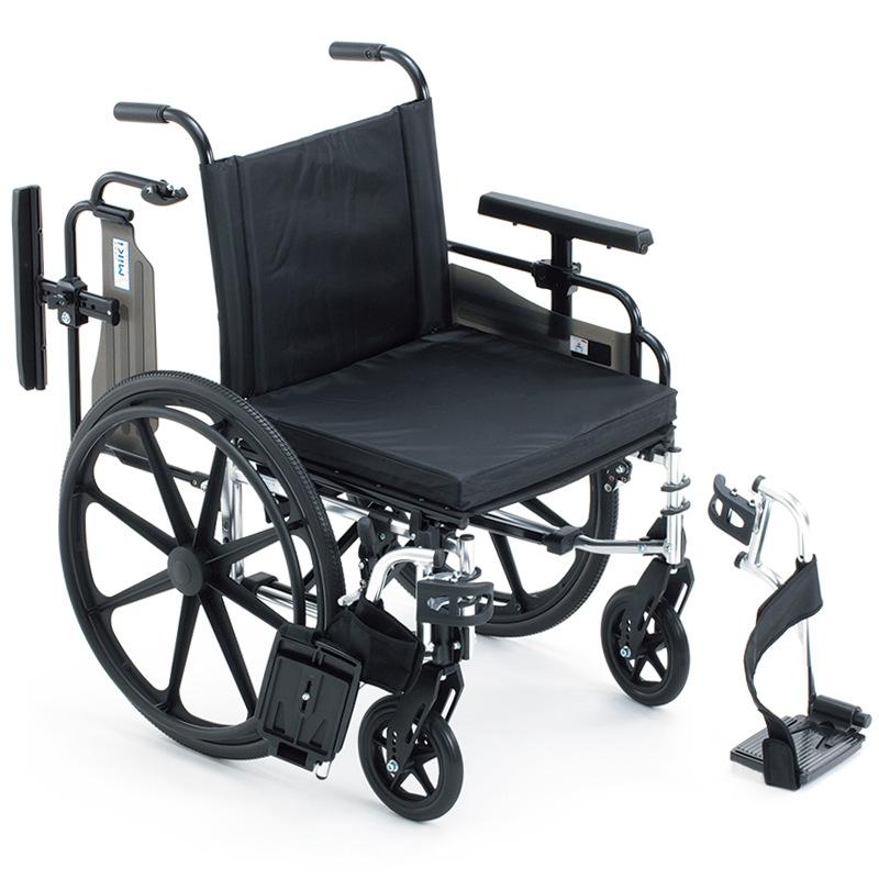 批发日本MIKI三贵轮椅 加宽 载重260斤 MPTWSW-45HUS 偏胖老人家用轮椅车