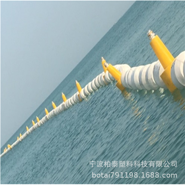 长江航道建筑物整治抬缆浮 南通大桥警示浮标塑料浮筒示例图2