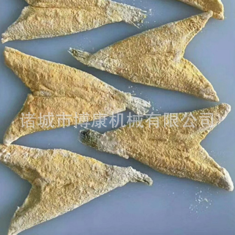 青岛深海鳕鱼块预上粉机 博康机械专业食品机械供应 鱼片粘粉机示例图11
