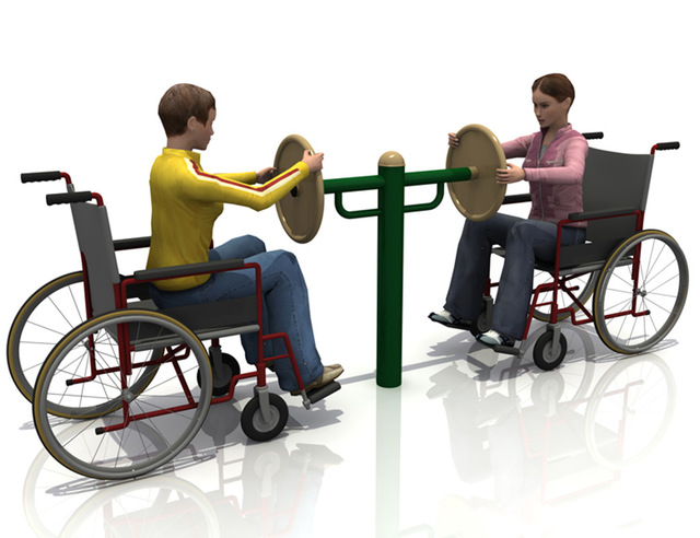 通奥体育专业生产残疾人专用户外健身器材臂力训练器健身路径厂家