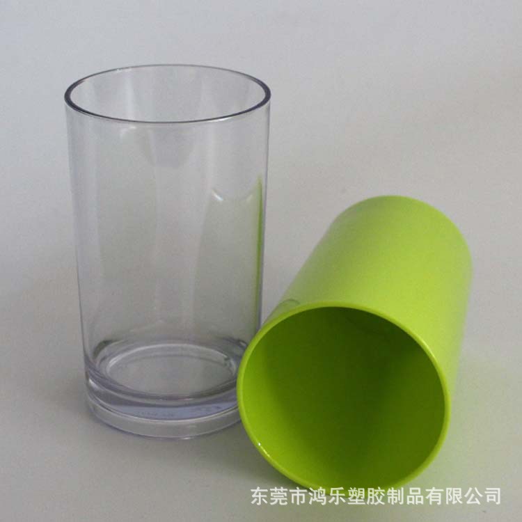 PC透明直身塑料杯厂家生产批发圆筒塑胶杯270ml亚克力塑料果汁杯示例图12