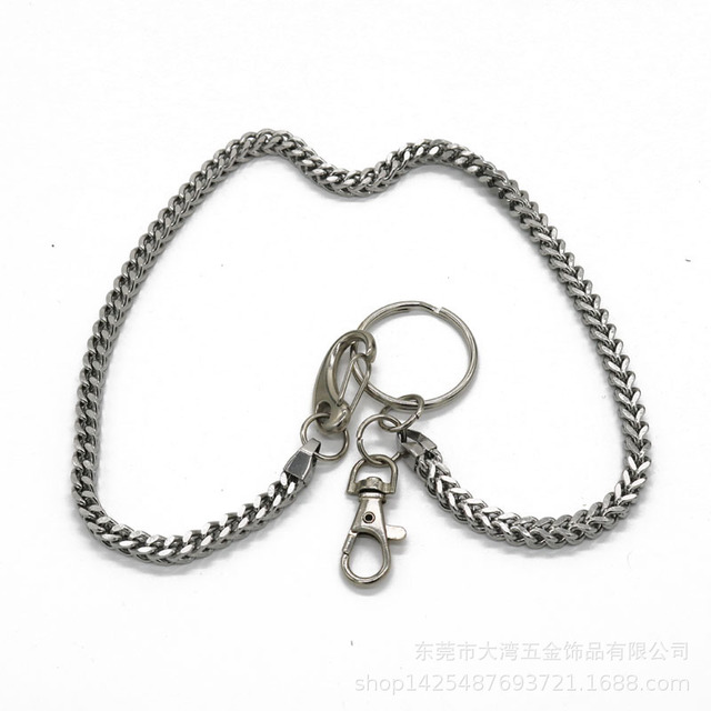 东莞厂家生产供应各种服装 不锈钢四面摸链批发 腰链可定制长度