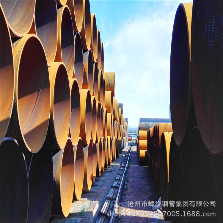 河北沧州螺旋钢管厂专业生产16Mn国标螺旋钢管 质量优 管桩示例图4