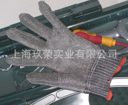 厂家直供国产钢丝防割手套（全钢丝编织）4级防割手套 性价比高示例图1