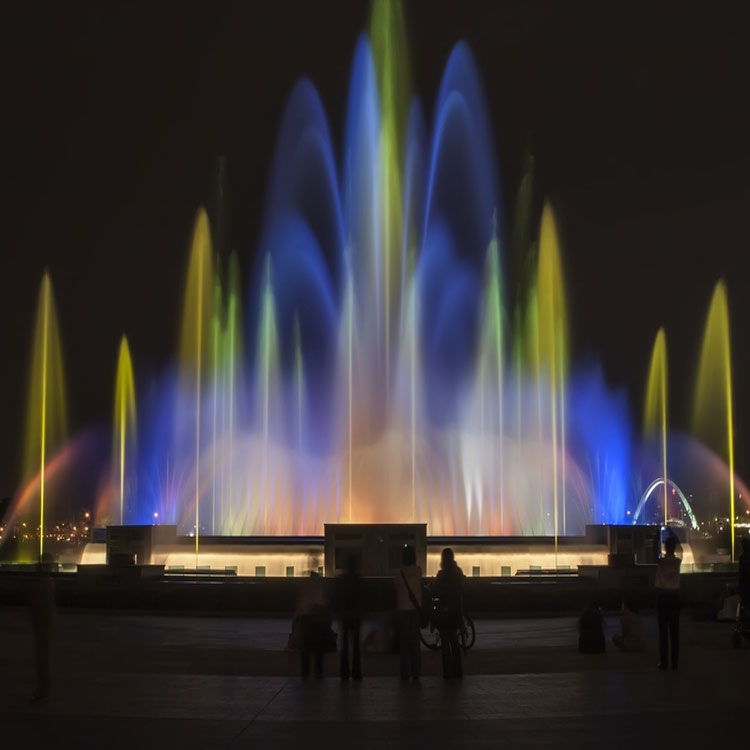 山东彩色音乐喷泉大型音控喷泉承接各类喷泉工程