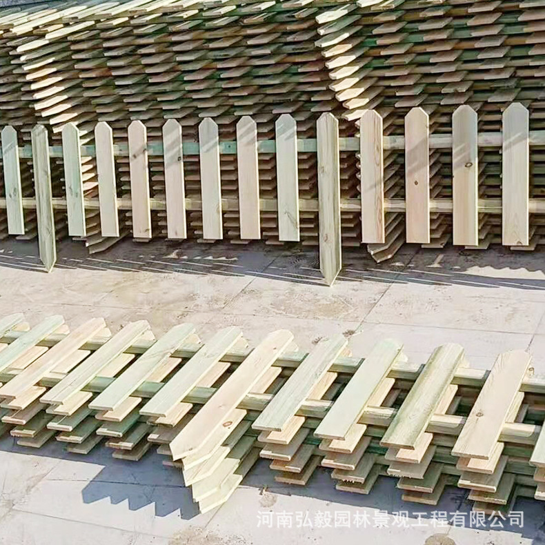 大量生产碳化防腐木围栏 花园防腐木围栏 别墅防腐木围栏示例图19
