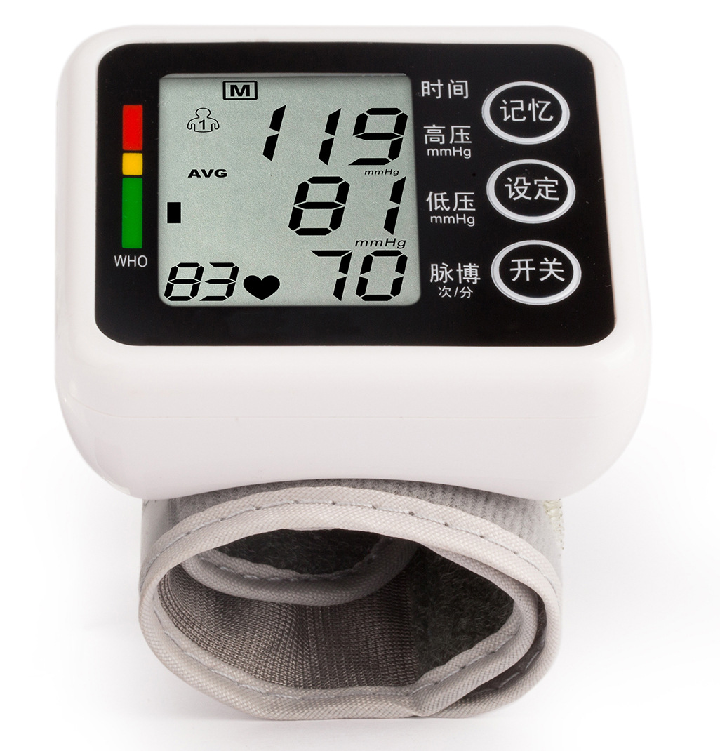 厂家批发中英文语音手腕式血压计 爆款电子血压计测量仪 礼品加工