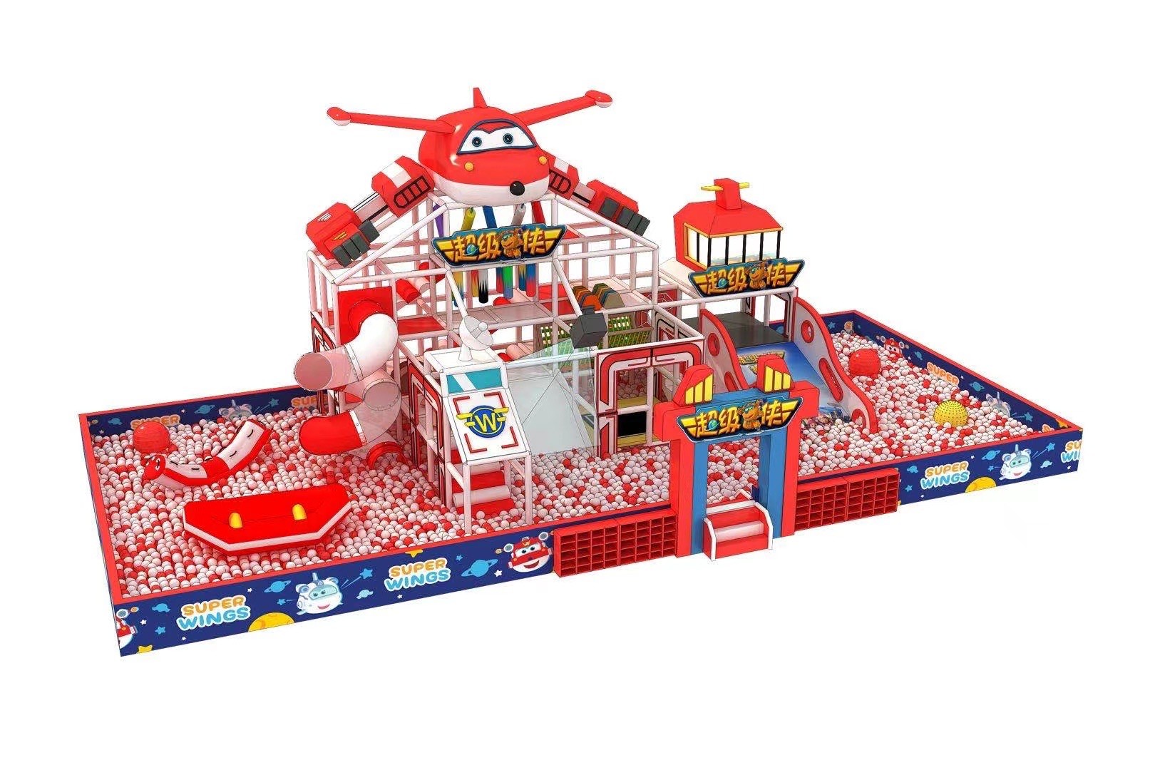 浙江大型室内游乐场游乐园设施滑梯海洋球玩具城堡攀城堡攀加工定制