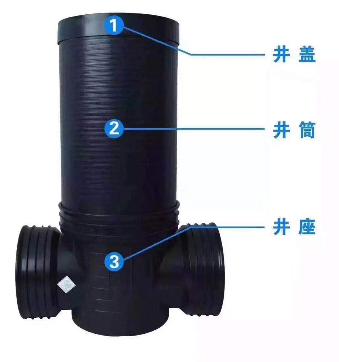 厂家直销塑料检查井 雨水污水排水井 成品直通井座 规格齐全示例图3