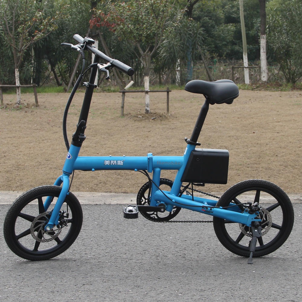 TSLM锂电单车 14寸折叠电动车 成人