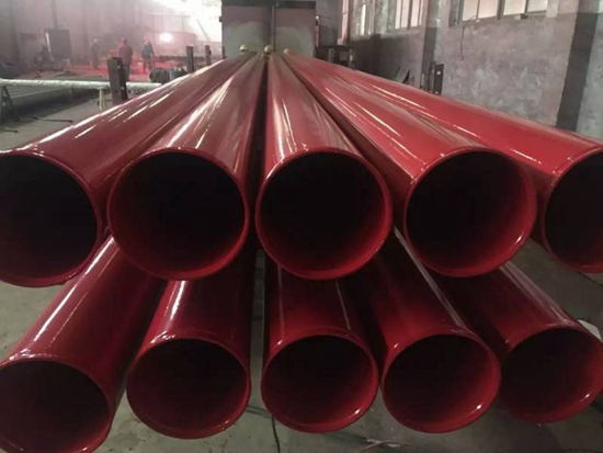 涂塑螺旋焊管 给水涂塑螺旋钢管 红色消防涂塑钢管 电缆保护用涂塑钢管