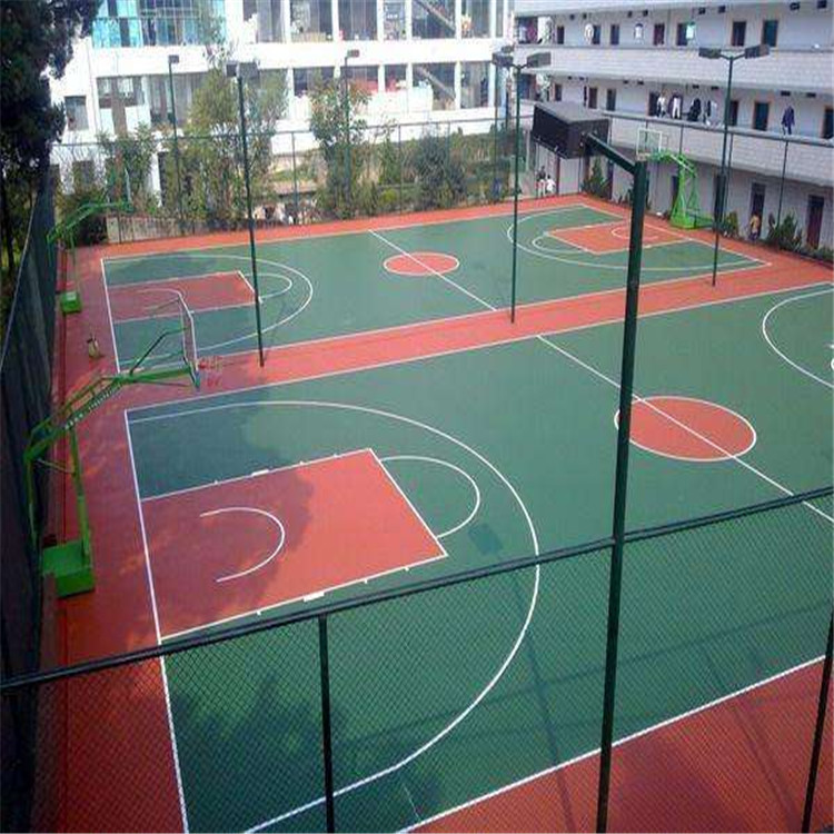 奥美佳 塑胶羽毛球场 室外篮球场的造价 新型塑胶球场