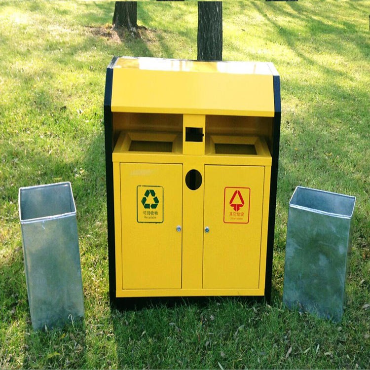 隆胜 户外垃圾桶厂家 塑木垃圾桶 塑胶木果皮箱定做 款式有多种图片