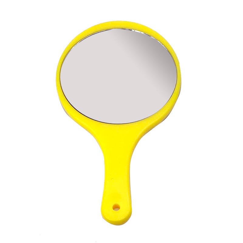 便携手持单面化妆镜通过ISO认证厂家定制可爱卡通塑胶手柄镜广告礼品手拿镜
