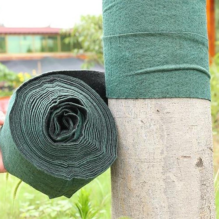 绿化树冬季保温棉 河北植物保温抗风绿布条批发厂家