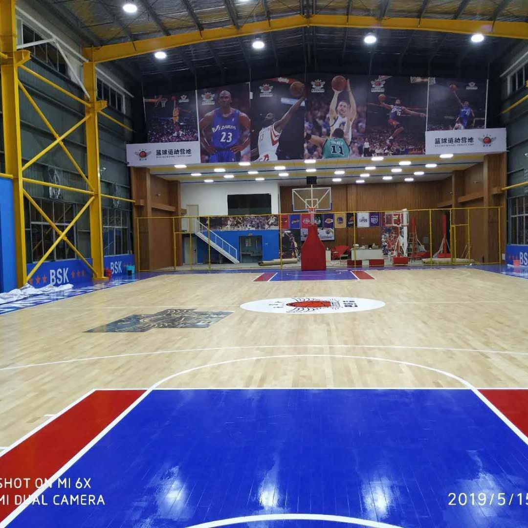 双鑫羽毛球专用地板减震弹性好篮球馆地板防滑耐磨图片