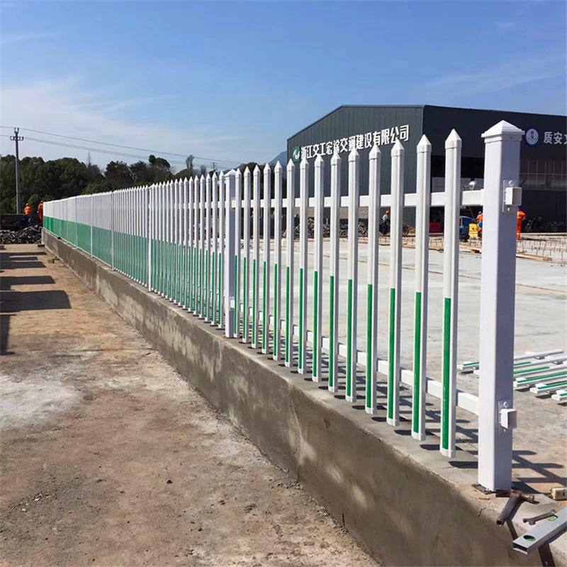 PVC护栏塑钢围墙护栏小区围墙定制工厂学校围墙护栏隔离栏峰尚安护栏图片