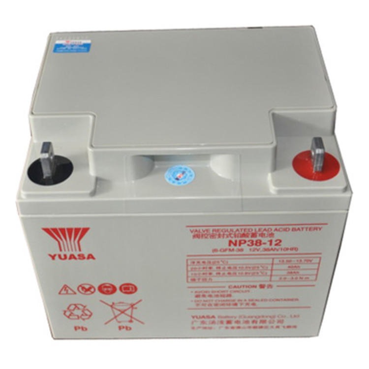 山东汤浅蓄电池NP38-12铅酸免维护电池 储能应急 汤浅12V38AH UPS/EPS专用