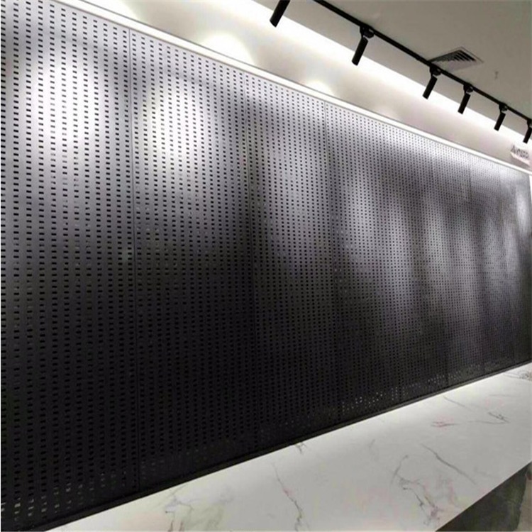 迅鹰300600瓷砖挂钩展板  大理石背板冲孔板   延安市瓷砖货架孔板