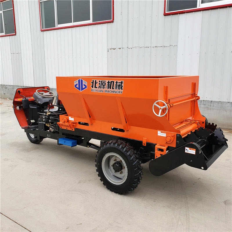 厂家销售三轮车撒粪机 农业合作社用一体式撒肥车 北源机械撒粪机