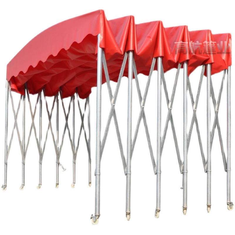排挡推拉式雨棚 经久耐用 结构稳定 用途广泛 高航篷业