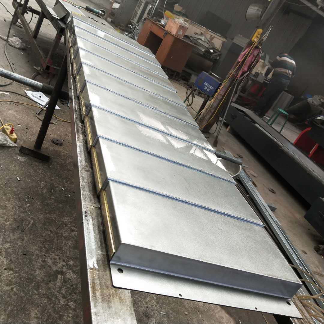 飞盛顺厂家生产机床钢板防护罩 钢板式除尘导轨防护罩 耐高温钢板防护罩