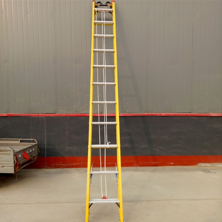 电信用梯子 JYT-ZK 建筑工玻璃钢升降梯 智科绝缘伸缩梯8米图片