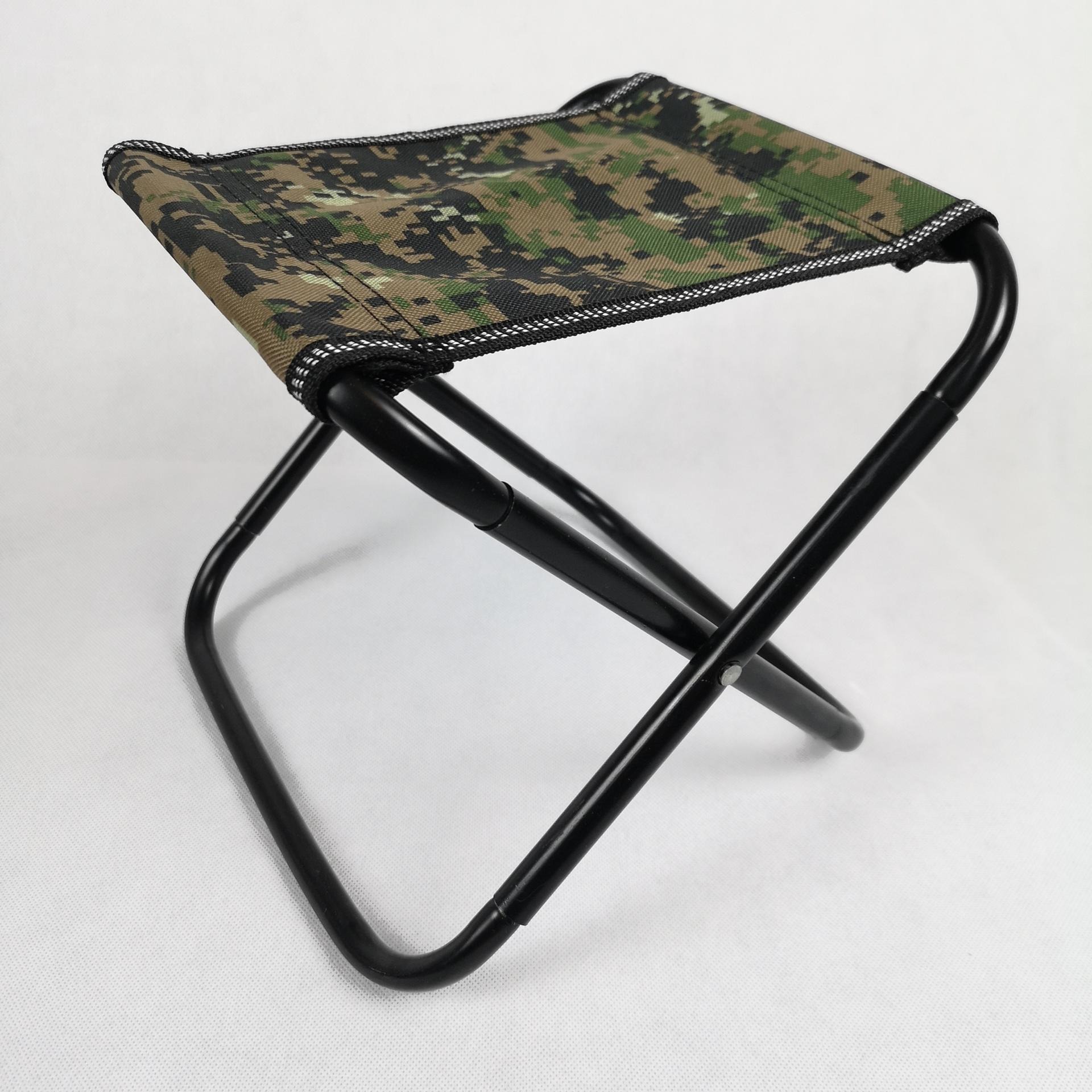 碳钢折叠迷彩口袋凳便携式折叠凳伸缩式折叠凳休闲写生凳碳钢帆布折叠马扎图片