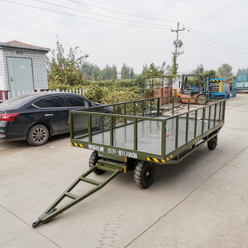 创硕CSPC-8牵引式平板车 物流搬运车 厂区运输货物平板拖车