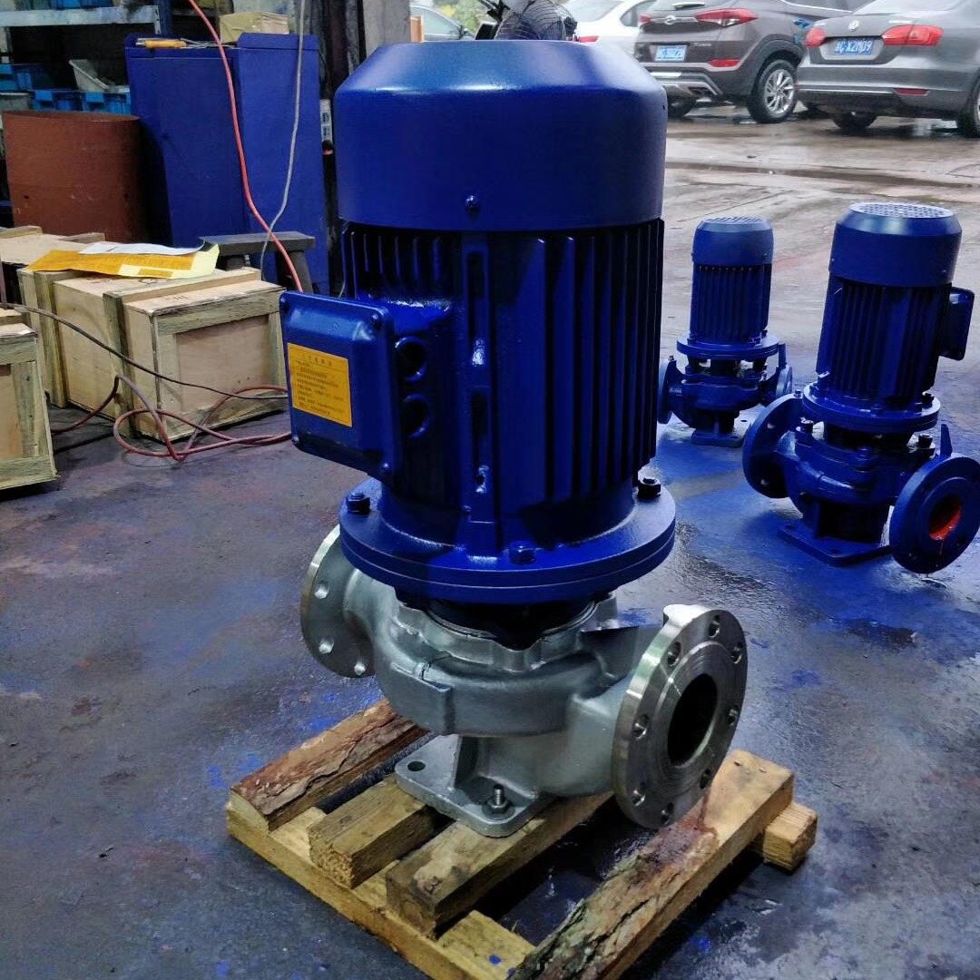 蓝升泵业ISG立式管道离心泵 单级单吸立式离心泵 不锈钢管道离心泵 ISG25-110立式离心泵图片