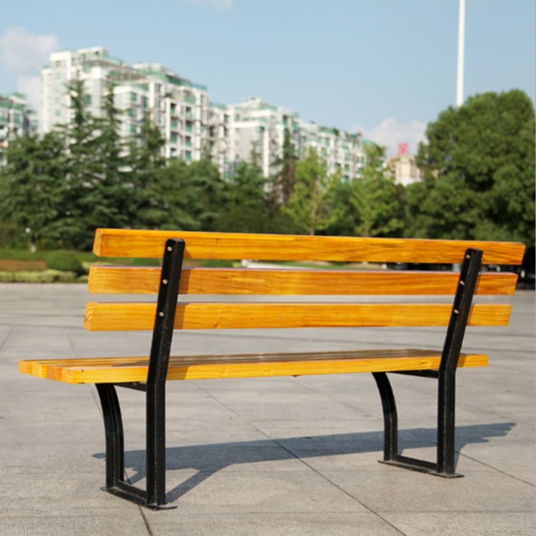 现货供应公共场所休息排椅广场长椅靠背休息座椅户外公园排椅防腐实木排椅