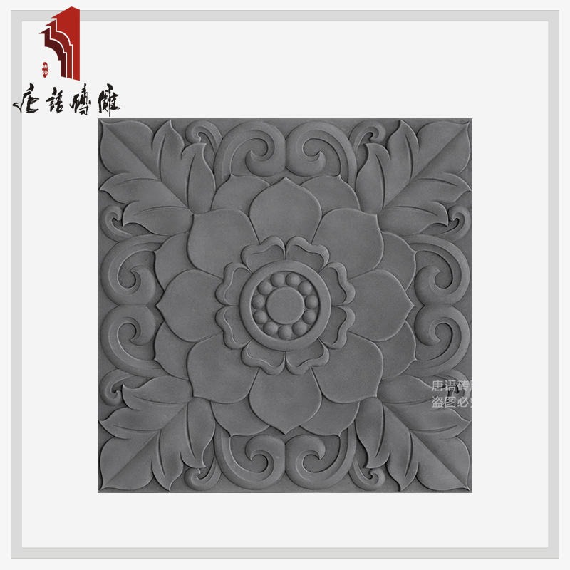 北京唐语砖雕 仿古建筑材料 浮雕影壁墙φ60mm连年有余TY-ZJ600-8